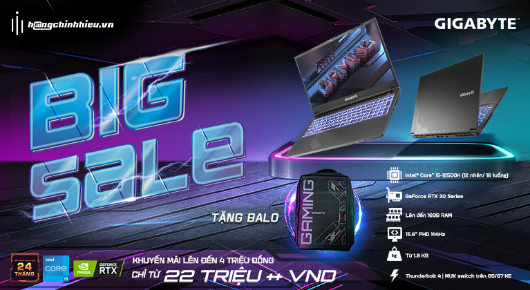 BIG SALE GIGABYTE - NHẬN NGAY BALO CỰC CHẤT