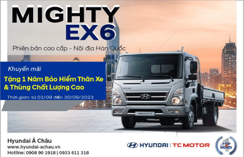 Hyundai Mighty Ex6 5 tấn - Khuyến mãi gì? trong 
