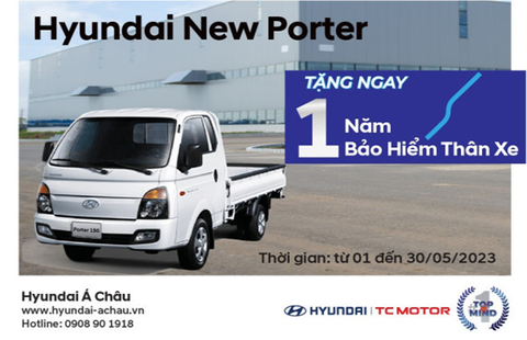 Hyundai New Porter H150 - Khuyến mãi lớn trong tháng 5