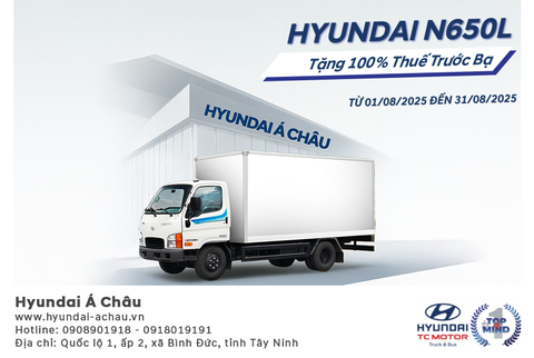 HYUNDAI MIGHTY N650L – CHỞ KHỎE, CHẠY BỀN – TẶNG 100% THUẾ TRƯỚC BẠ