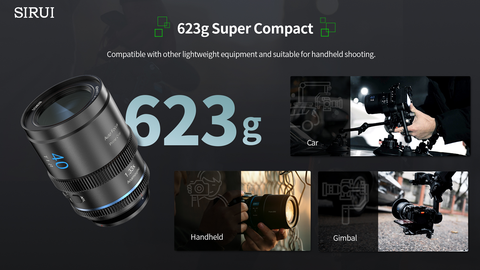 Sirui 40mm T1.8 1.33x S35 Anamorphic AF – Lens anamorphic lấy nét tự động, “nhỏ nhưng có võ”