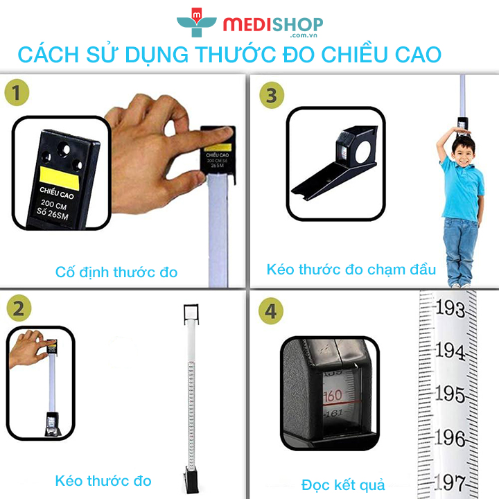 hướng dẫn sử dụng thước đo chiều cao