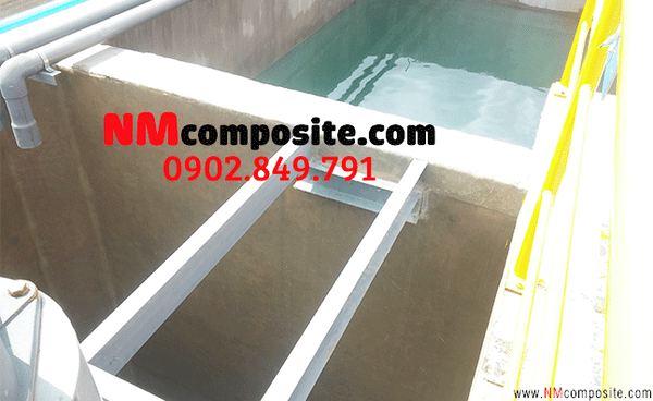 Phủ composite chống thấm bể bê tông khuấy trộn hóa chất