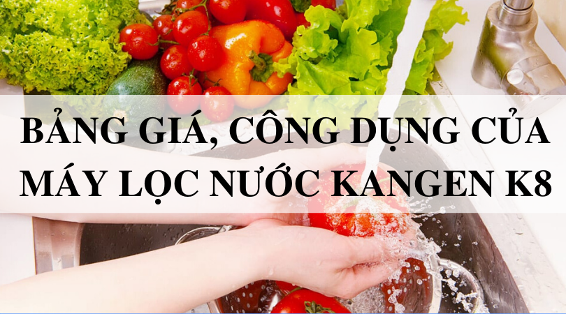 Review chi tiết bảng giá, công dụng của máy lọc nước kiềm Kangen K8