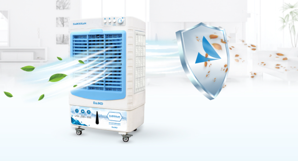 Dùng quạt điều hòa và quạt hơi nước