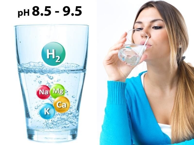 Nước ion kiềm (pH 8.5 – 9.0 – 9.5) mang đến nhiều lợi ích cho sức khỏe