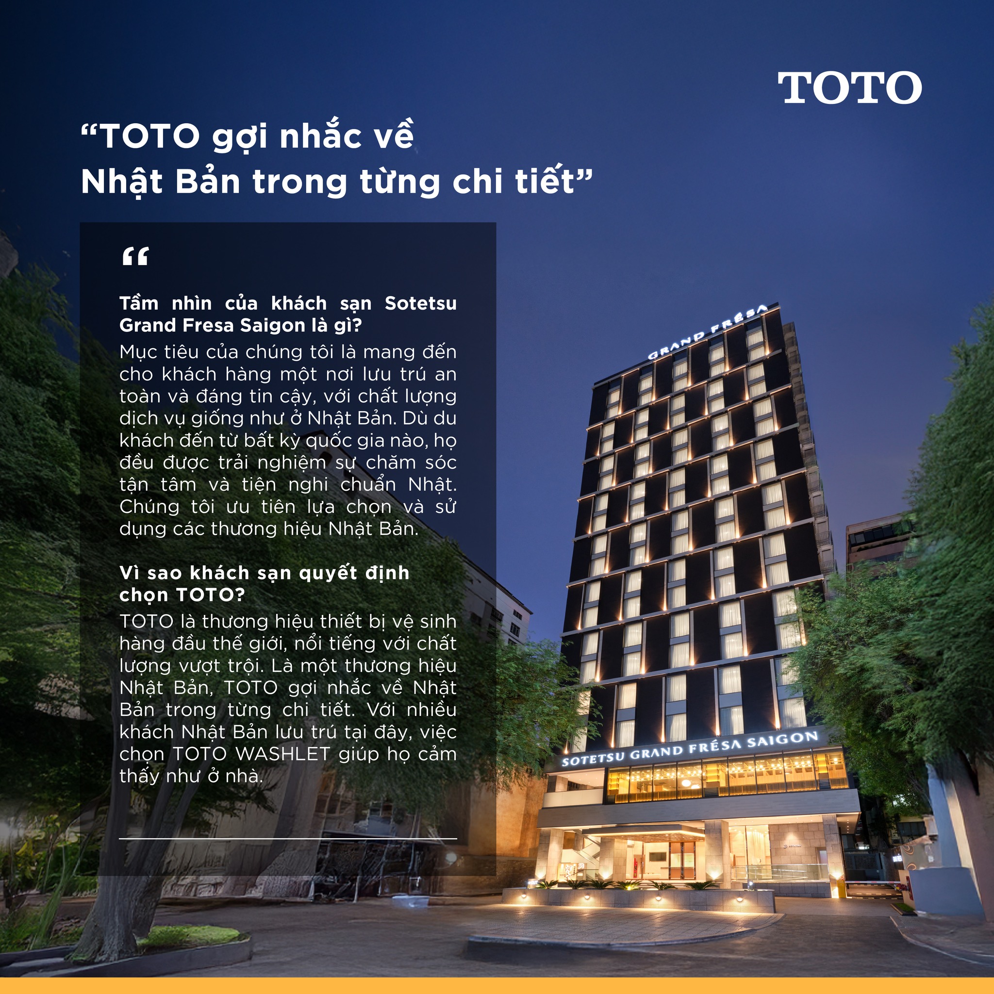 TOTO Tuấn Tú – Tự hào đồng hành cùng Sotetsu Grand Fresa Saigon!