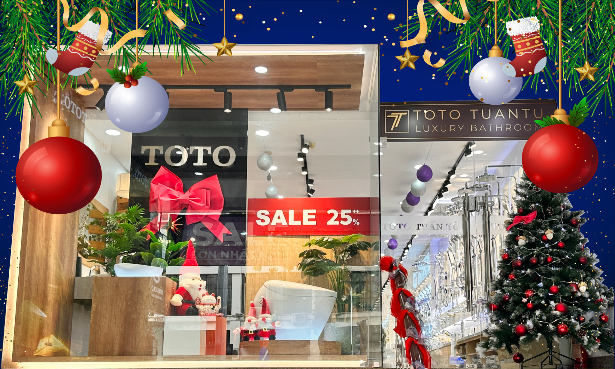 NHẬN QUÀ GIÁNG SINH TẠI SHOWROOM TOTO TUẤN TÚ