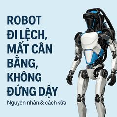 Robot đi lệch, mất cân bằng, không đứng dậy được: Nguyên nhân và hướng xử lý hiệu quả