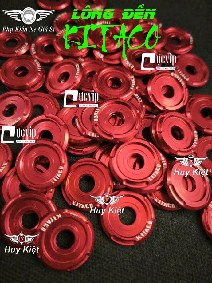 Lông Đền Nhôm CNC KITACO (ĐỎ) 6Li Lốc Máy, 6Li Dàn Áo, 8Li, 10Li, 4Li Trơn (Giá 1 Con) MS9950