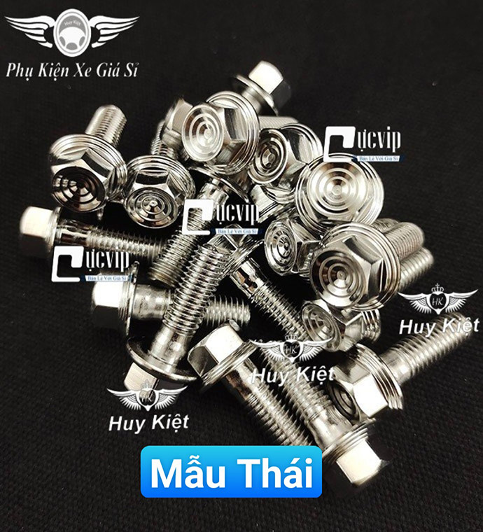 Ốc Salaya (M3) (Thái) Inox 304 6Ly15 Gắn Bảng Tên, Ốp Pô Mọi Loại Xe. Gắn Chụp Đích Pô Vario 2018 - 2021, Ex 150 155, Win V1, Win X, SH 2017 - 2019 (Giá 1 Ốc) MS6148