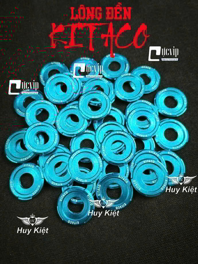 [Nhôm CNC] Lông Đền KITACO (XANH) 6Li Lốc Máy, 6Li Dàn Áo, 8Li, 10Li, 4Li Trơn (Giá 1 Con) MS9951