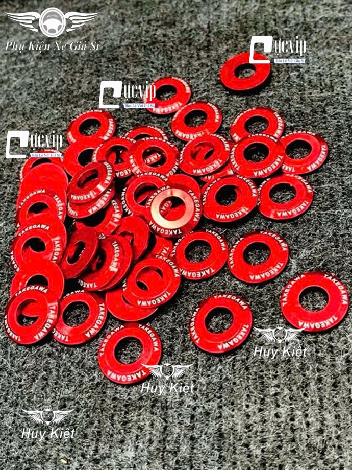 Lông Đền TAKEGAWA Nhôm CNC (XANH, ĐỎ) 6Li Lốc Máy, 6Li Dàn Áo, 8Li, 10Li, 4Li Trơn (Giá 1 Con) MS9947