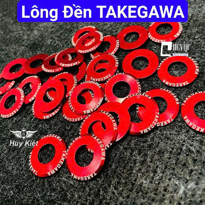 [Nhôm CNC] Lông Đền TAKEGAWA (ĐỎ) 6Li Lốc Máy, 6Li Dàn Áo, 8Li, 10Li, 4Li Trơn (Giá 1 Con) MS9948
