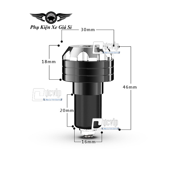 Cặp Gù Tay Lái Xe Máy Nhôm CNC 2 Màu Gắn Mọi Loại Xe MS3127