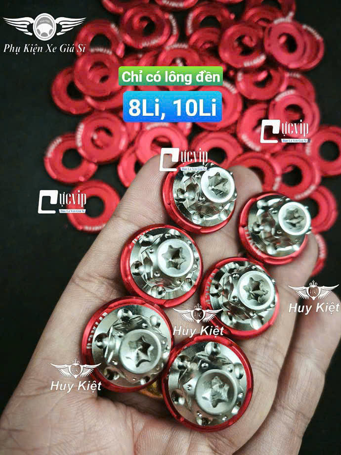 Lông Đền KITACO Nhôm (XANH, ĐỎ) 6Li Lốc Máy, 6Li Dàn Áo, 8Li, 10Li (Giá 1 Con) MS9920