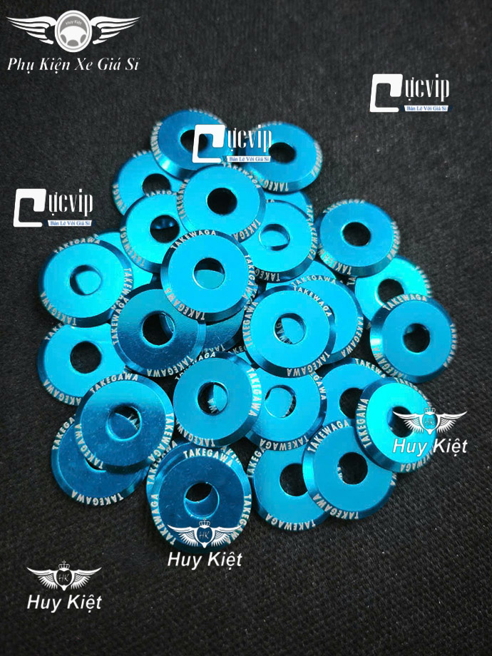 Lông Đền TAKEGAWA Nhôm CNC (XANH, ĐỎ) 6Li Lốc Máy, 6Li Dàn Áo, 8Li, 10Li, 4Li Trơn (Giá 1 Con) MS9947