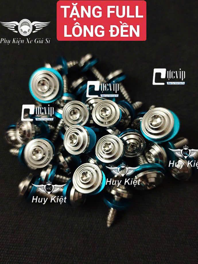 [Tặng Full Lông Đền Xanh] Full Ốc Dàn Áo Salaya Phay Thái, Sao Nhọn [Inox 304] Wave Dr Si Fu Ex Winner Vario AB Raider Satria Mio Vision Jupiter Sonic MS9933