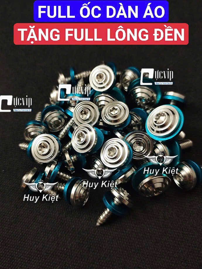 [TẶNG FULL LÔNG ĐỀN XANH] FULL BỘ Ốc Dàn Áo Salaya Phay Thái, Sao Nhọn [INOX 304] Gắn Cho Nhiều Dòng Xe MS9936