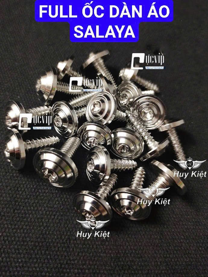 [FULL BỘ] FULL Ốc Dàn Áo SALAYA PHAY THÁI, SAO NHỌN [INOX 304] Gắn Nhiều Dòng Xe MS9941