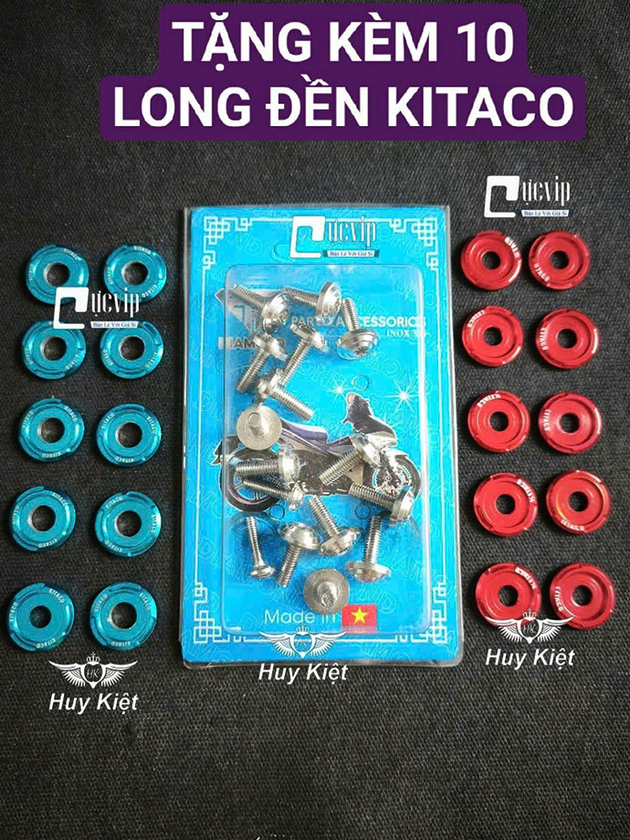 [Tặng 10 LĐ KITACO] FULL Bộ Ốc Dàn Áo SALAYA PHAY THÁI [INOX 304] Gắn Nhiều Dòng Xe Vario AB Wave Dr Si Fu Ex Winner Vision... MS9944
