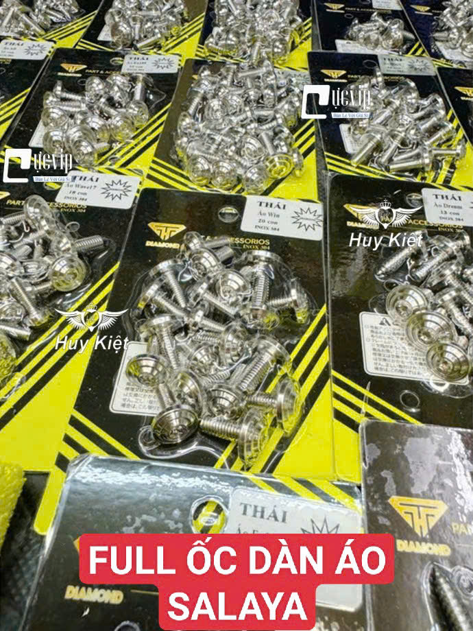 [FULL BỘ] FULL Ốc Dàn Áo SALAYA PHAY THÁI, SAO NHỌN [INOX 304] Gắn Nhiều Dòng Xe AB Vario Ex Win Wave Dr Si Fu... MS9939