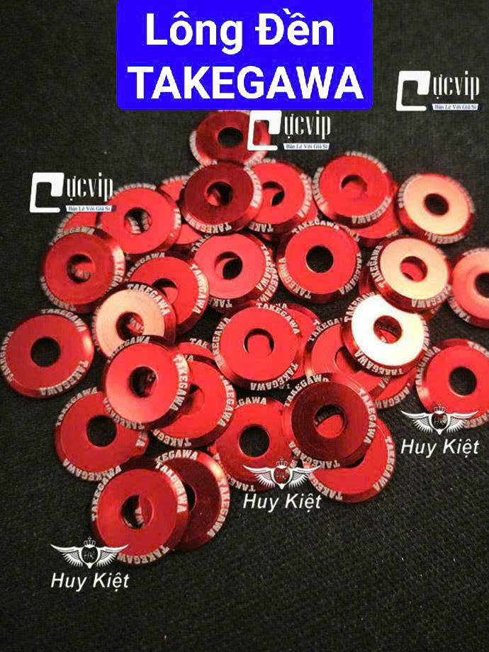 [Nhôm CNC] Lông Đền TAKEGAWA (ĐỎ) 6Li Lốc Máy, 6Li Dàn Áo, 8Li, 10Li, 4Li Trơn (Giá 1 Con) MS9948