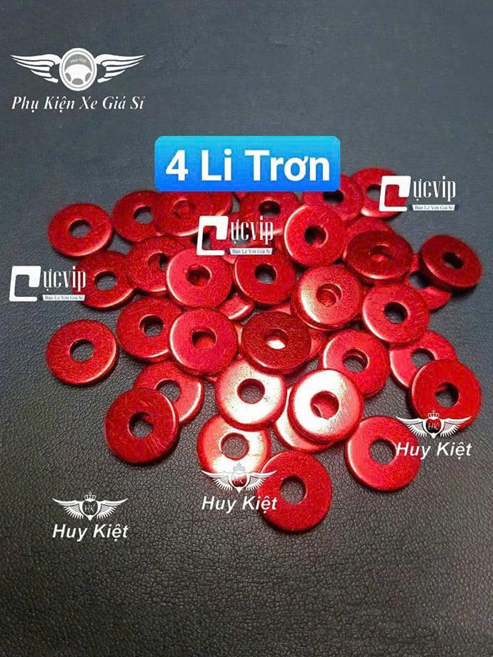 [Nhôm CNC] Lông Đền TAKEGAWA (ĐỎ) 6Li Lốc Máy, 6Li Dàn Áo, 8Li, 10Li, 4Li Trơn (Giá 1 Con) MS9948