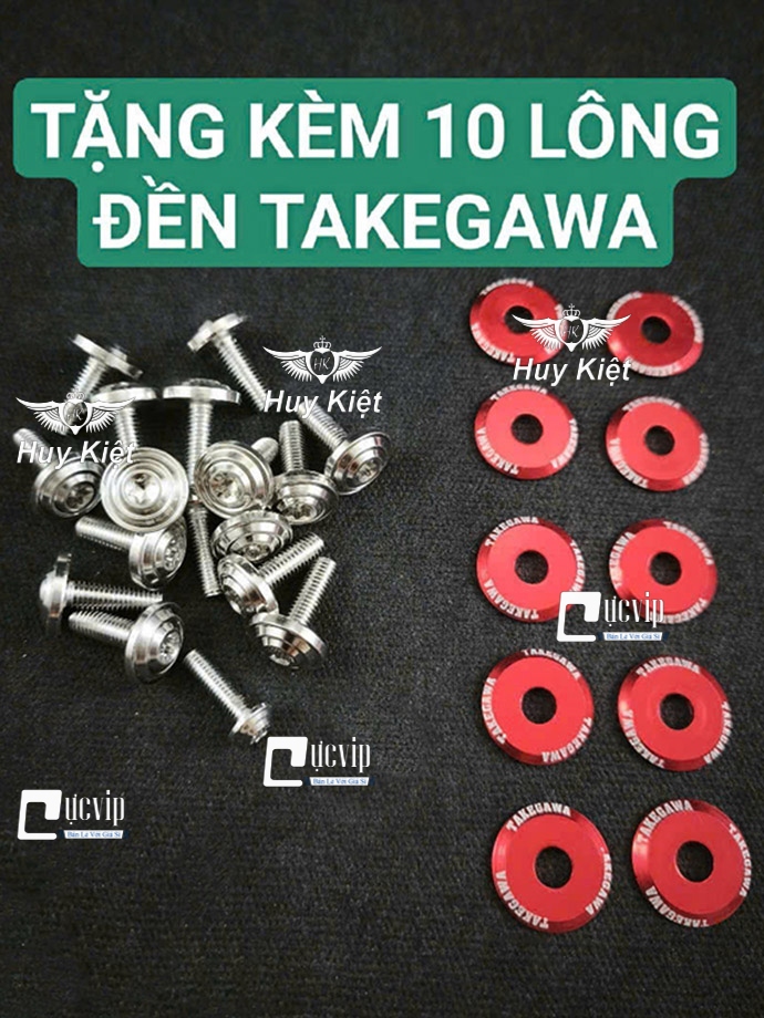 [Tặng 10 LĐ TAKEGAWA] FULL Bộ Ốc Dàn Áo SALAYA PHAY THÁI [INOX 304] Vario AB Wave Dr Si Fu Ex Win Vision Jupiter Sonic Raider Satria Mio MS9946