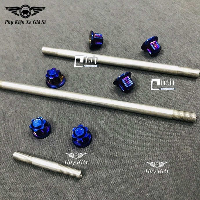 Combo Cốt Trục Bánh Xe Trước Sau Kèm Tán Salaya Titan Và Cốt Phuộc Kèm Tán Salaya Titan Cho Exciter 150 MS3393