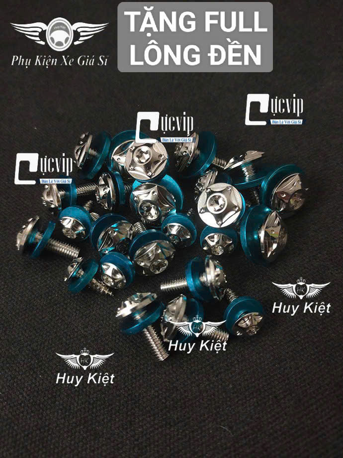 [TẶNG FULL LÔNG ĐỀN] FULL Ốc Dàn Áo Salaya SAO NHỌN [Inox 304] AB Ex Win Wave Dr Vario Si Fu Raider Satria Mio Vision Jupiter Sonic MS9937