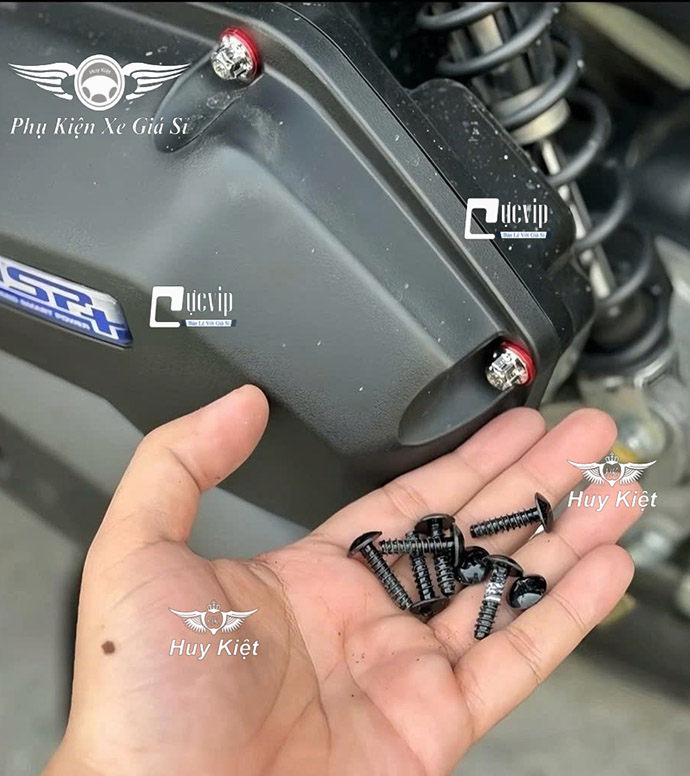 [Tặng Lông Đền Xanh] Combo Ốc Salaya 5 Li Xoắn INOX 304 Gắn Lọc Gió, Pô E Vario AB, Vision, NVX, SH, PCX, Click, ADV, SH Mode, Lexi, Lead MS9929