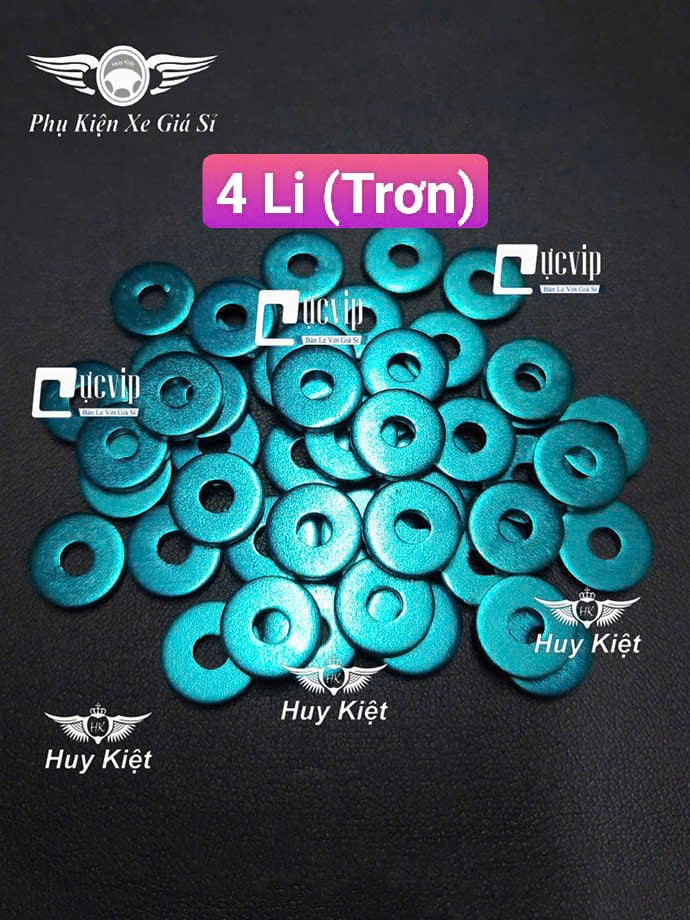 [Nhôm CNC] Lông Đền KITACO (XANH) 6Li Lốc Máy, 6Li Dàn Áo, 8Li, 10Li, 4Li Trơn (Giá 1 Con) MS9951