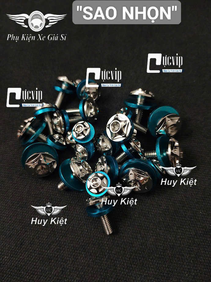 [TẶNG FULL LÔNG ĐỀN] FULL Ốc Dàn Áo Salaya SAO NHỌN [Inox 304] AB Ex Win Wave Dr Vario Si Fu Raider Satria Mio Vision Jupiter Sonic MS9937