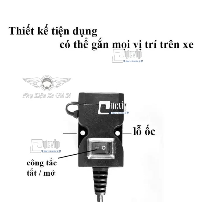 Sạc Điện Thoại Trên Xe Máy 2 Cổng USB, Nắp Chống Nước, Loại Cao Cấp Có Adapter MS3162