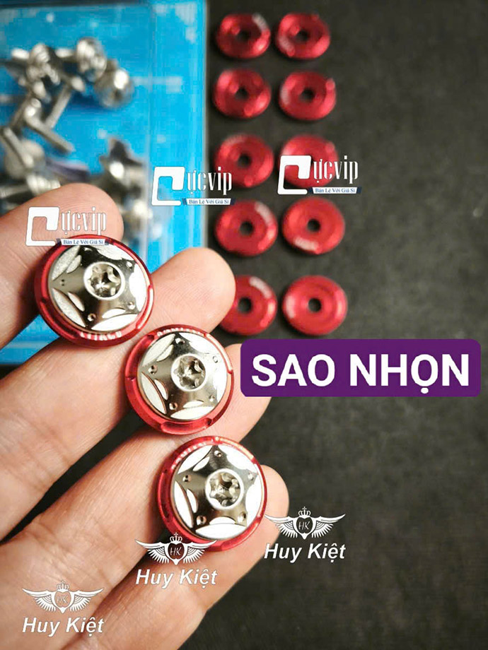 [Tặng 10 LĐ KITACO Đỏ] FULL Bộ Ốc Dàn Áo SALAYA [INOX 304] Vario AB Wave Dr Si Fu Ex Win Vision Jupiter Sonic Raider Satria Mio MS9943