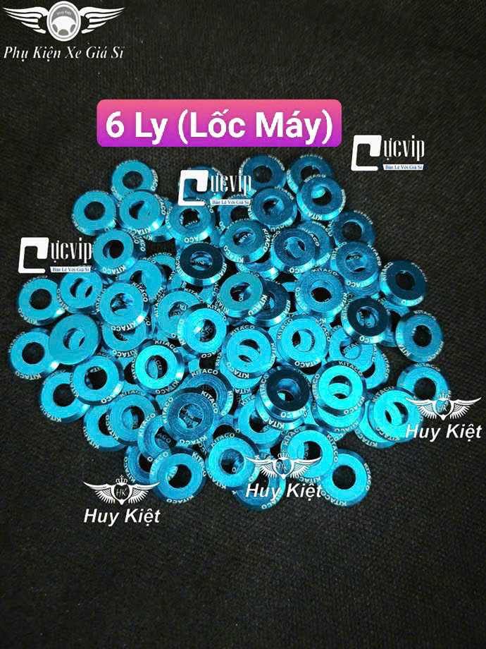 [Nhôm CNC] Lông Đền KITACO (XANH) 6Li Lốc Máy, 6Li Dàn Áo, 8Li, 10Li, 4Li Trơn (Giá 1 Con) MS9951