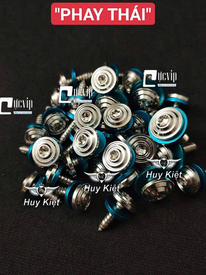 [TẶNG FULL LÔNG ĐỀN XANH] FULL BỘ Ốc Dàn Áo Salaya Phay Thái, Sao Nhọn [INOX 304] Gắn Cho Nhiều Dòng Xe MS9936