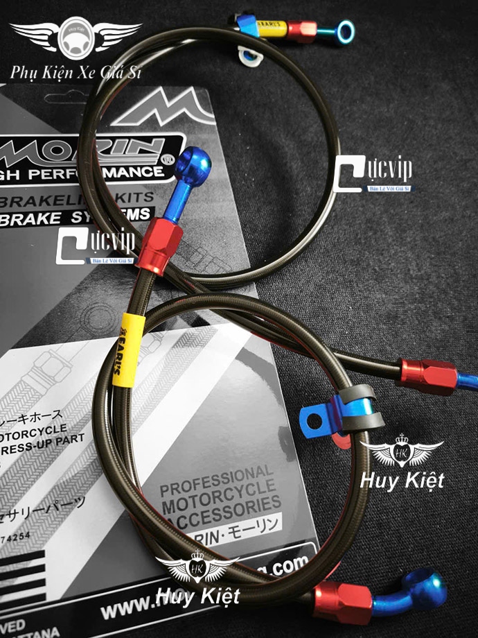 [Đầu Nhôm CNC] Dây Dầu Thắng Đĩa Trước Sau Morin Thái, Gắn Tất Cả Các Dòng Xe Honda, Yamaha, Suzuki, SYM, Kawasaki MS6705