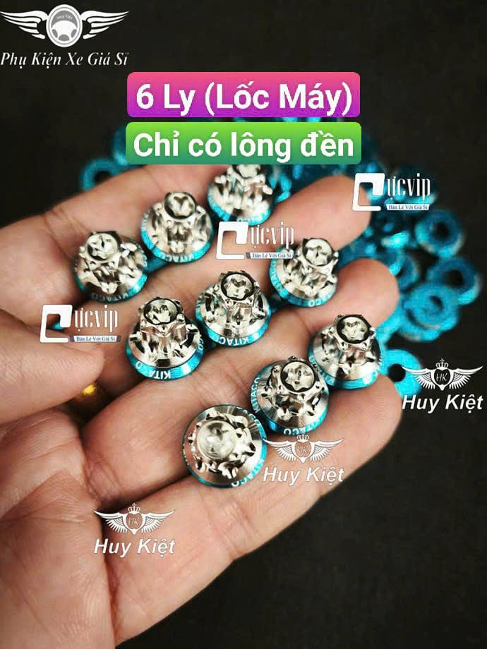 [Nhôm CNC] Lông Đền KITACO (XANH) 6Li Lốc Máy, 6Li Dàn Áo, 8Li, 10Li, 4Li Trơn (Giá 1 Con) MS9951