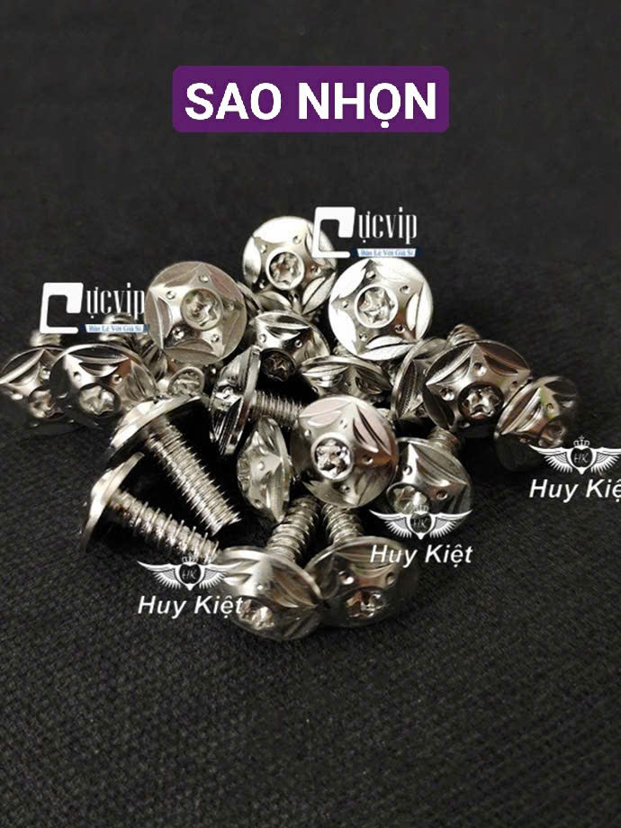 [FULL BỘ] FULL Ốc Dàn Áo SALAYA PHAY THÁI, SAO NHỌN [INOX 304] Gắn Nhiều Dòng Xe AB Vario Ex Win Wave Dr Si Fu... MS9939