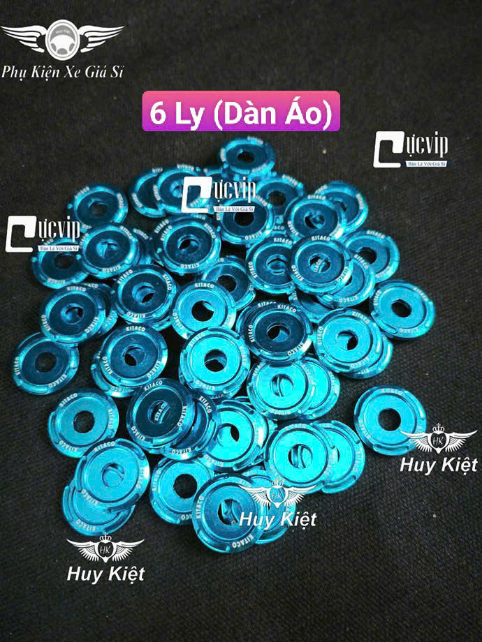 [Nhôm CNC] Lông Đền KITACO (XANH) 6Li Lốc Máy, 6Li Dàn Áo, 8Li, 10Li, 4Li Trơn (Giá 1 Con) MS9951