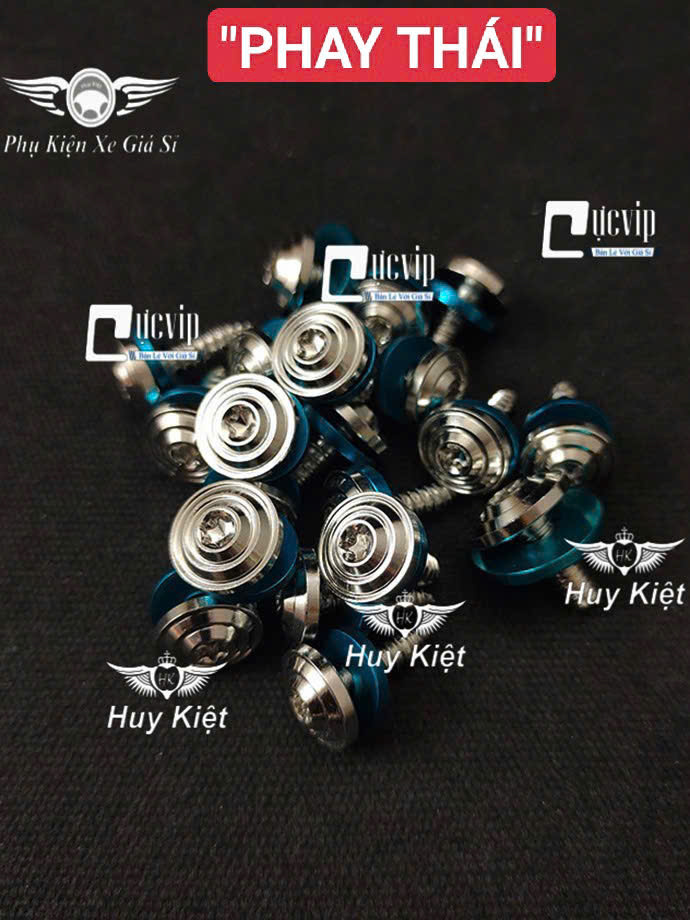 [TẶNG FULL LÔNG ĐỀN XANH] FULL BỘ Ốc Dàn Áo Salaya Phay Thái, Sao Nhọn [INOX 304] Gắn Cho Nhiều Dòng Xe MS9936