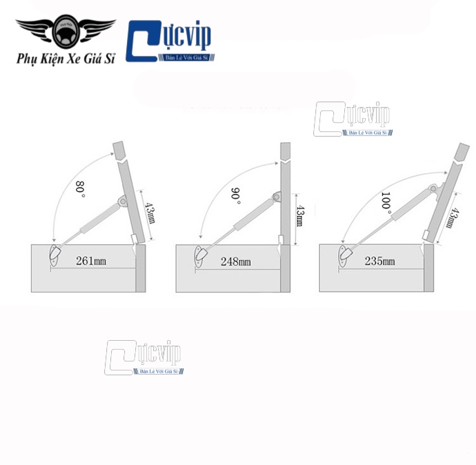 Thanh Nâng Mở Cốp Xe Máy Tự Động Gắn Mọi Loại Xe MS3166