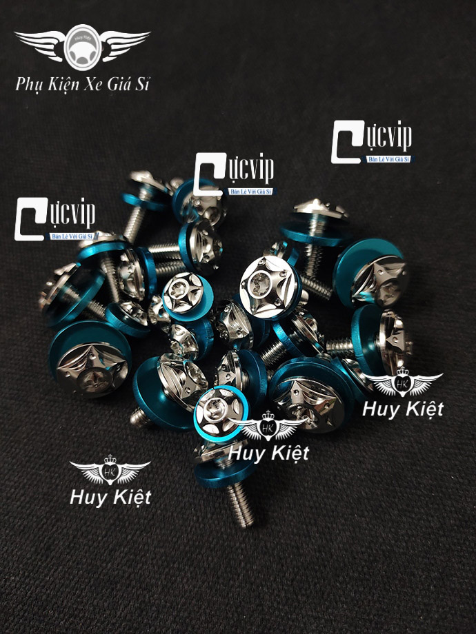 [TẶNG FULL LÔNG ĐỀN] FULL Ốc Dàn Áo Salaya SAO NHỌN [Inox 304] AB Ex Win Wave Dr Vario Si Fu Raider Satria Mio Vision Jupiter Sonic MS9937