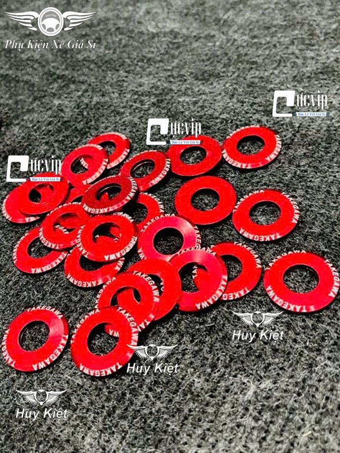 Lông Đền TAKEGAWA Nhôm CNC (XANH, ĐỎ) 6Li Lốc Máy, 6Li Dàn Áo, 8Li, 10Li, 4Li Trơn (Giá 1 Con) MS9947
