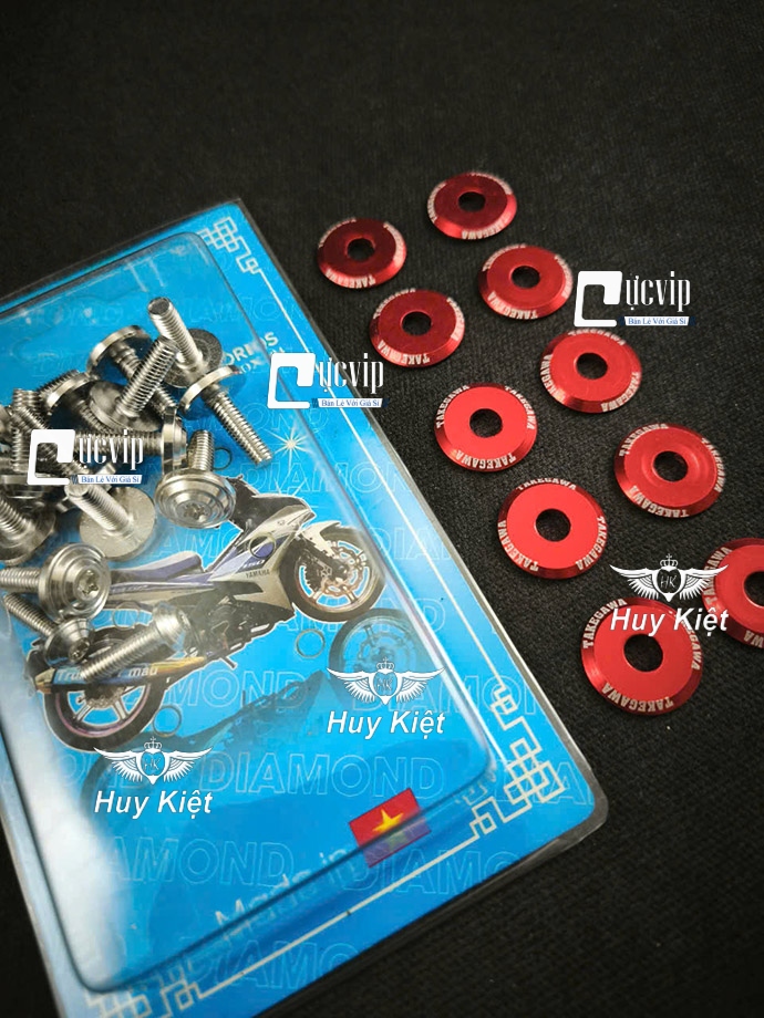 [Tặng 10 LĐ TAKEGAWA Đỏ] FULL Bộ Ốc Dàn Áo SALAYA INOX 304 Lắp Các Dòng Xe Wave Dr Si Fu Ex Win Vario AB... MS9945