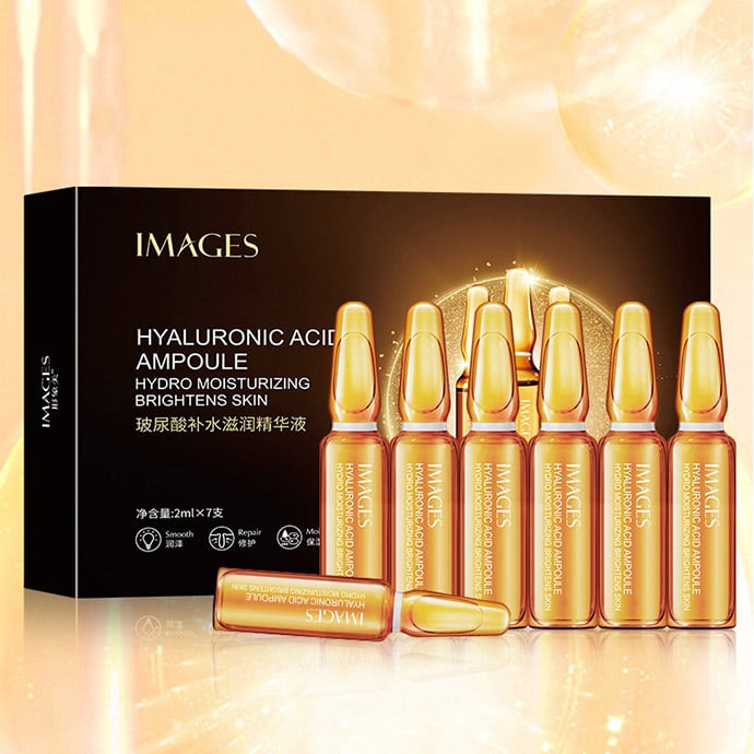 Set 7 Ống Tinh Chất Serum Làm Trắng Da Mặt Hyaluronic Acid Images Chống Lão Hóa, Se Khít Lỗ Chân Lông MS6048