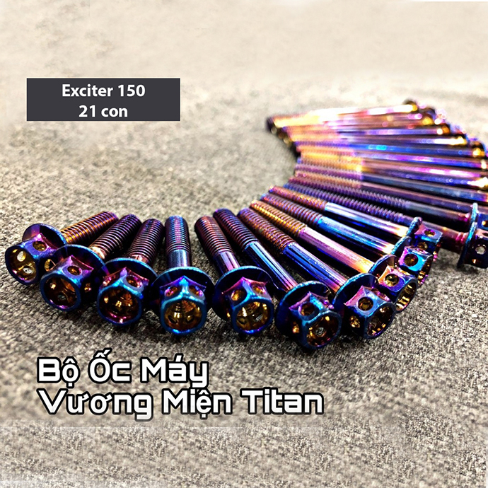 Bộ Ốc Máy Exciter 150 (2015 - 2020) Vương Miện Titan MS2123