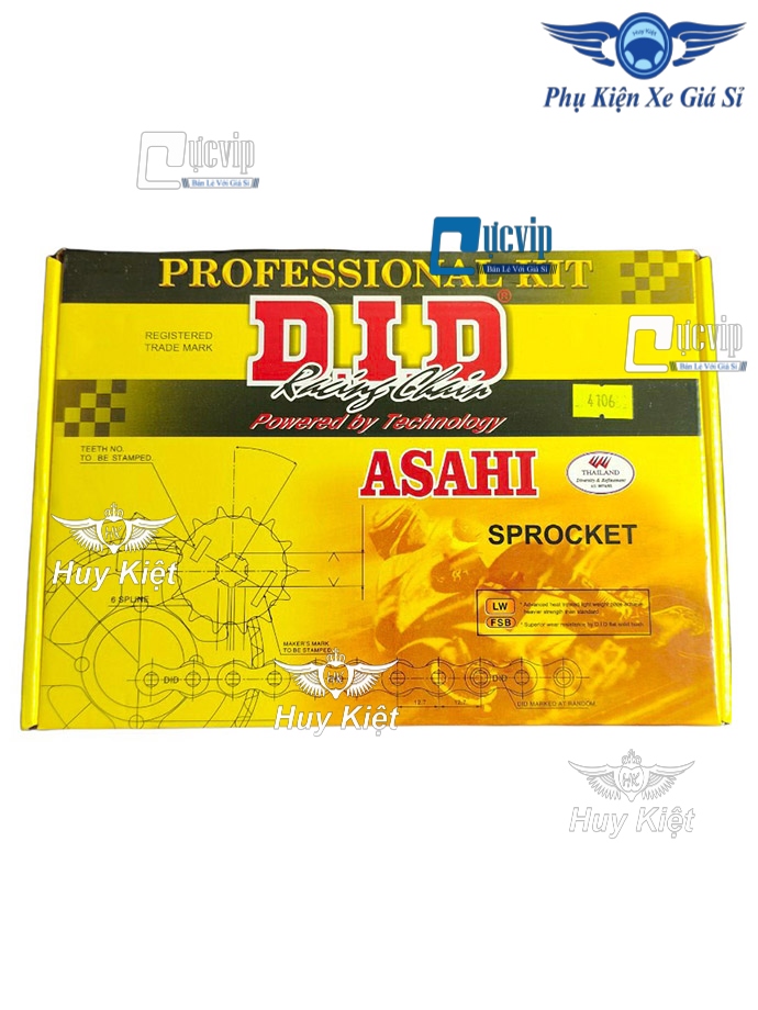 Bộ Nhông Sên Dĩa Dream, Dream Lùn, Dream Thái DID ASAHI ThaiLand MS4106